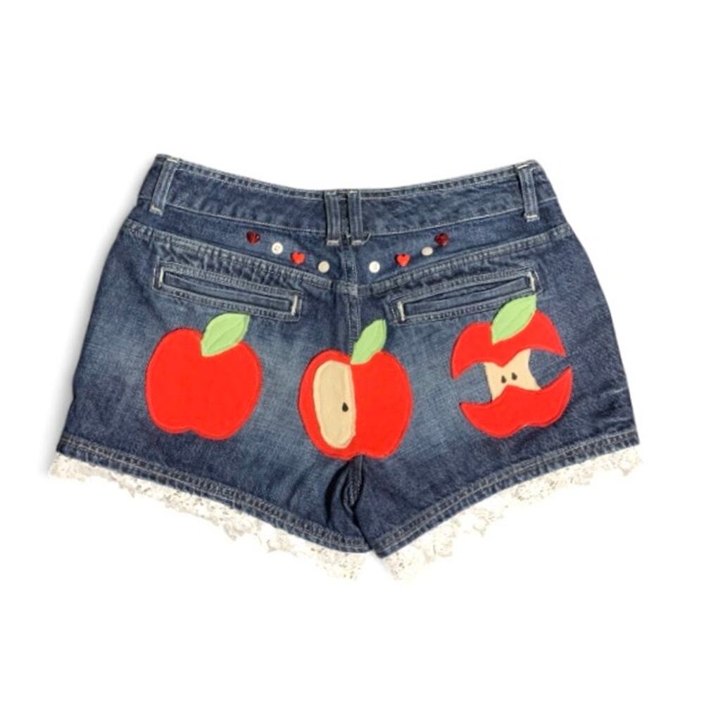 Custom Upcycled Apple Patchwork Y2K Shirt Mossimo Size 13 Cottagecore